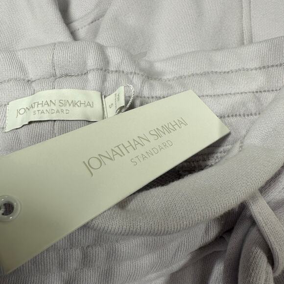 Jonathan Simkhai NWT Stevie Paperbag Sweatpants Purple Size S Belted 100% Cotton - Picture 5 of 10